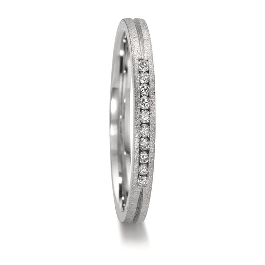 Partnergyűrű 950 platina Gyémánt 0.075 ct, 10 Kövek, w-si