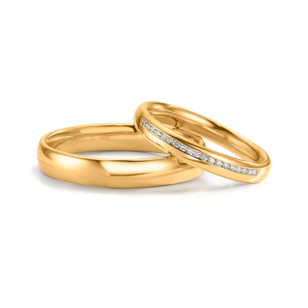 Partnergyűrű 750/18 K sárga arany Gyémánt 0.095 ct, w-si
