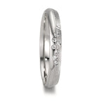 Partnergyűrű 950 platina Gyémánt 0.035 ct, 7 Kövek, w-si