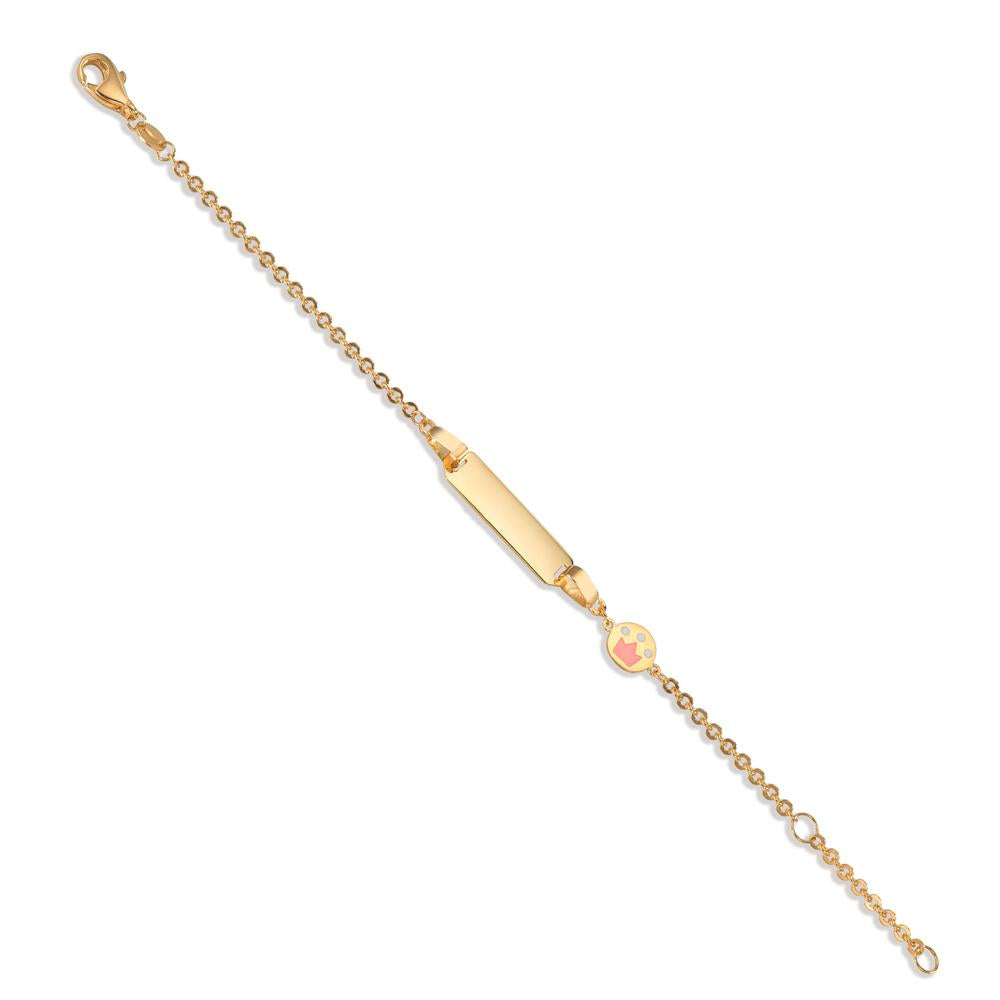Gravírozott karkötő 375/9 K sárga arany lakkozott Korona 12-14 cm