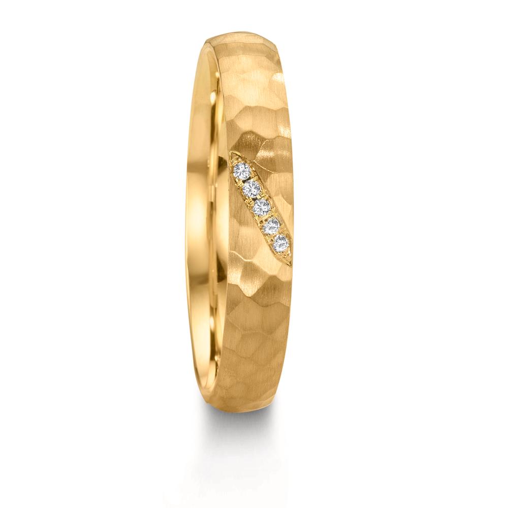 Partnergyűrű 750/18 K sárga arany Gyémánt 0.02 ct, 4 Kövek, w-si