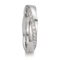 Partnergyűrű 750/18 K fehér arany Gyémánt 0.097 ct, 11 Kövek, w-si