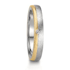 Partnergyűrű Rozsdamentes acél, 375/9 K sárga arany Gyémánt 0.015 ct, w-si