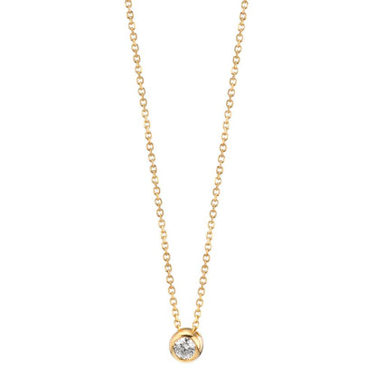 Nyakékek 750/18 K sárga arany Gyémánt 0.05 ct, w-si 42-45 cm