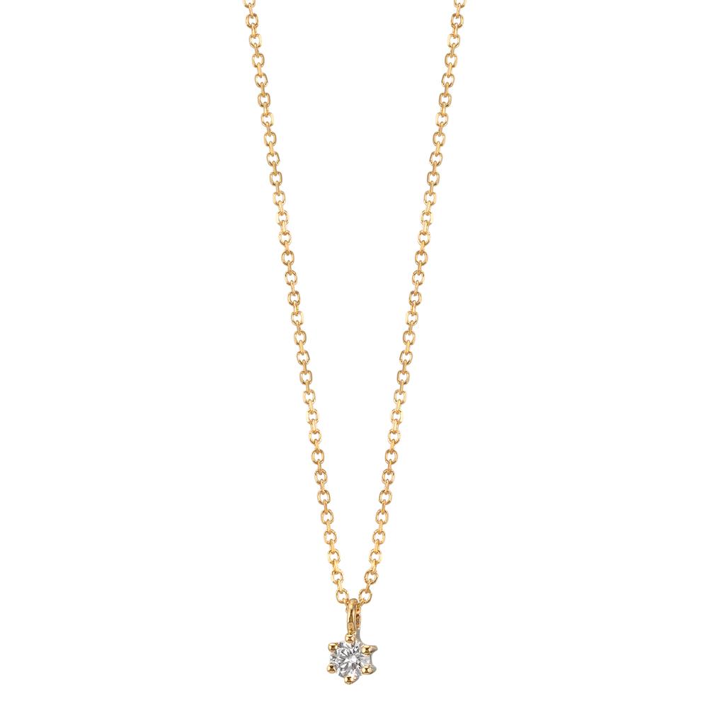 Nyakékek 750/18 K sárga arany Gyémánt 0.05 ct, w-si 42-45 cm