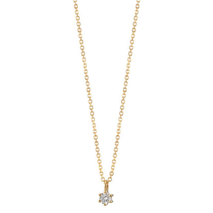 Nyakékek 750/18 K sárga arany Gyémánt 0.05 ct, w-si 42-45 cm