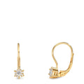 Függő fülbevaló 750/18 K sárga arany Gyémánt 0.17 ct, 2 Kövek, w-si