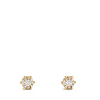 Fülbevaló 750/18 K sárga arany Gyémánt 0.17 ct, 2 Kövek, w-si Ø4.5 mm