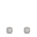 Fülbevaló 750/18 K fehér arany Gyémánt 0.18 ct, w-si Ø5 mm