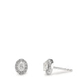 Fülbevaló 750/18 K fehér arany Gyémánt 0.58 ct, w-si