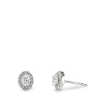 Fülbevaló 750/18 K fehér arany Gyémánt 0.58 ct, w-si