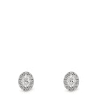 Fülbevaló 750/18 K fehér arany Gyémánt 0.58 ct, w-si