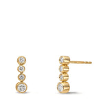 Függő fülbevaló 750/18 K sárga arany Gyémánt 0.27 ct, 8 Kövek, w-si