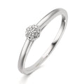 Gyűrű 750/18 K fehér arany Gyémánt 0.06 ct, 7 Kövek, w-si