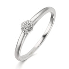 Gyűrű 750/18 K fehér arany Gyémánt 0.06 ct, 7 Kövek, w-si