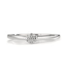 Gyűrű 750/18 K fehér arany Gyémánt 0.06 ct, 7 Kövek, w-si