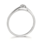Gyűrű 750/18 K fehér arany Gyémánt 0.06 ct, 7 Kövek, w-si
