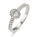 Gyűrű 750/18 K fehér arany Gyémánt 0.37 ct, w-si