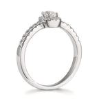 Gyűrű 750/18 K fehér arany Gyémánt 0.37 ct, w-si