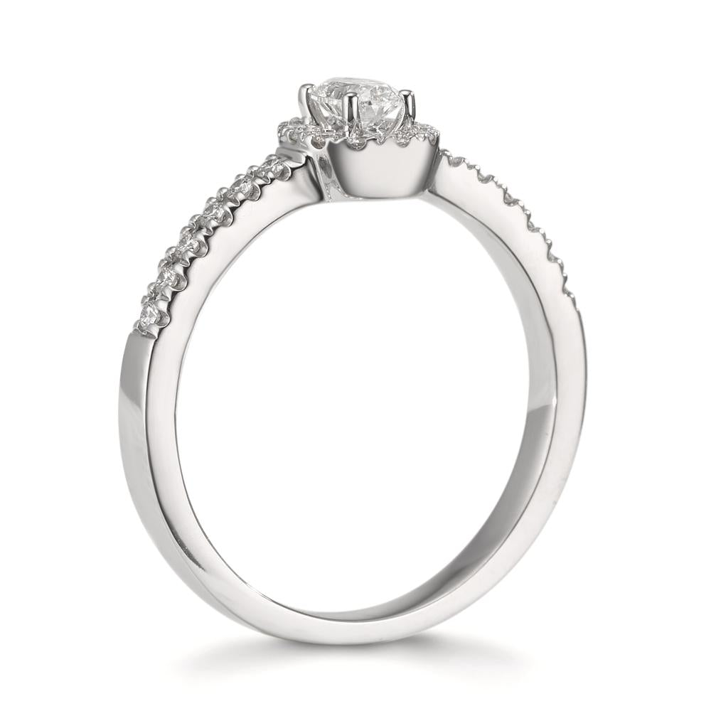 Gyűrű 750/18 K fehér arany Gyémánt 0.37 ct, w-si