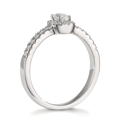 Gyűrű 750/18 K fehér arany Gyémánt 0.37 ct, w-si