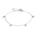 Karkötő 750/18 K fehér arany Gyémánt 0.24 ct, 28 Kövek, w-si