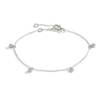 Karkötő 750/18 K fehér arany Gyémánt 0.24 ct, 28 Kövek, w-si