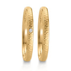 Partnergyűrű 750/18 K sárga arany Gyémánt 0.014 ct, w-si