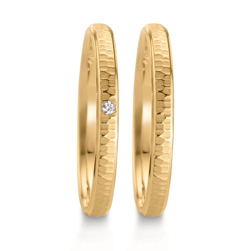 Partnergyűrű 750/18 K sárga arany Gyémánt 0.014 ct, w-si