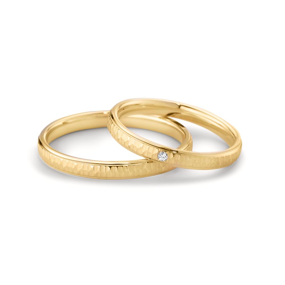 Partnergyűrű 750/18 K sárga arany Gyémánt 0.014 ct, w-si