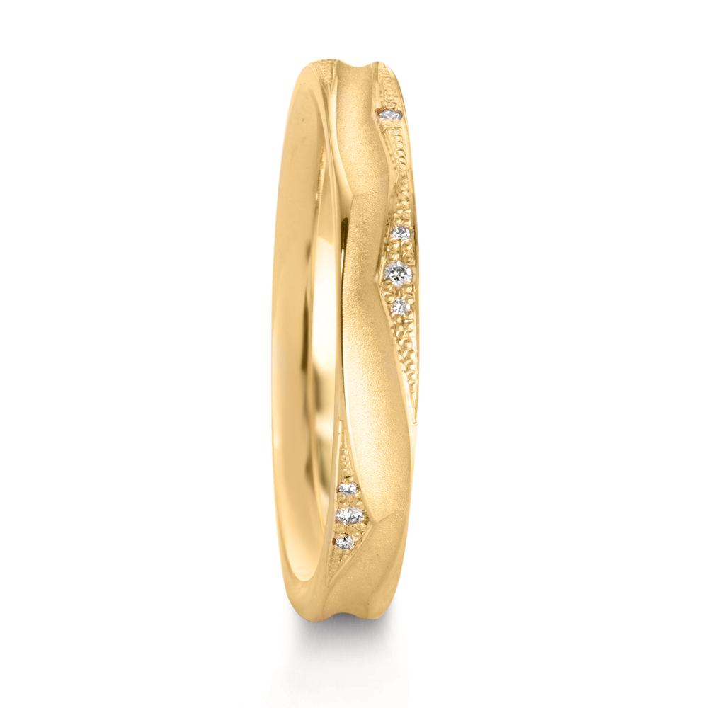 Partnergyűrű 750/18 K sárga arany Gyémánt 0.033 ct, 12 Kövek, w-vsi