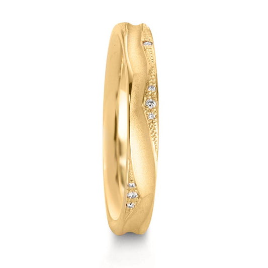 Partnergyűrű 750/18 K sárga arany Gyémánt 0.033 ct, 12 Kövek, w-vsi